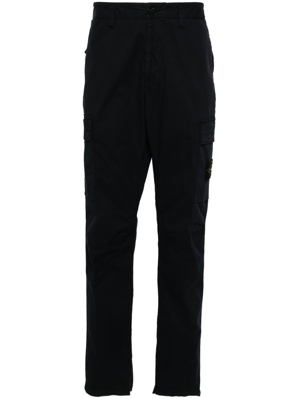 Stone Island 罗盘徽章中腰直筒裤 - 蓝色