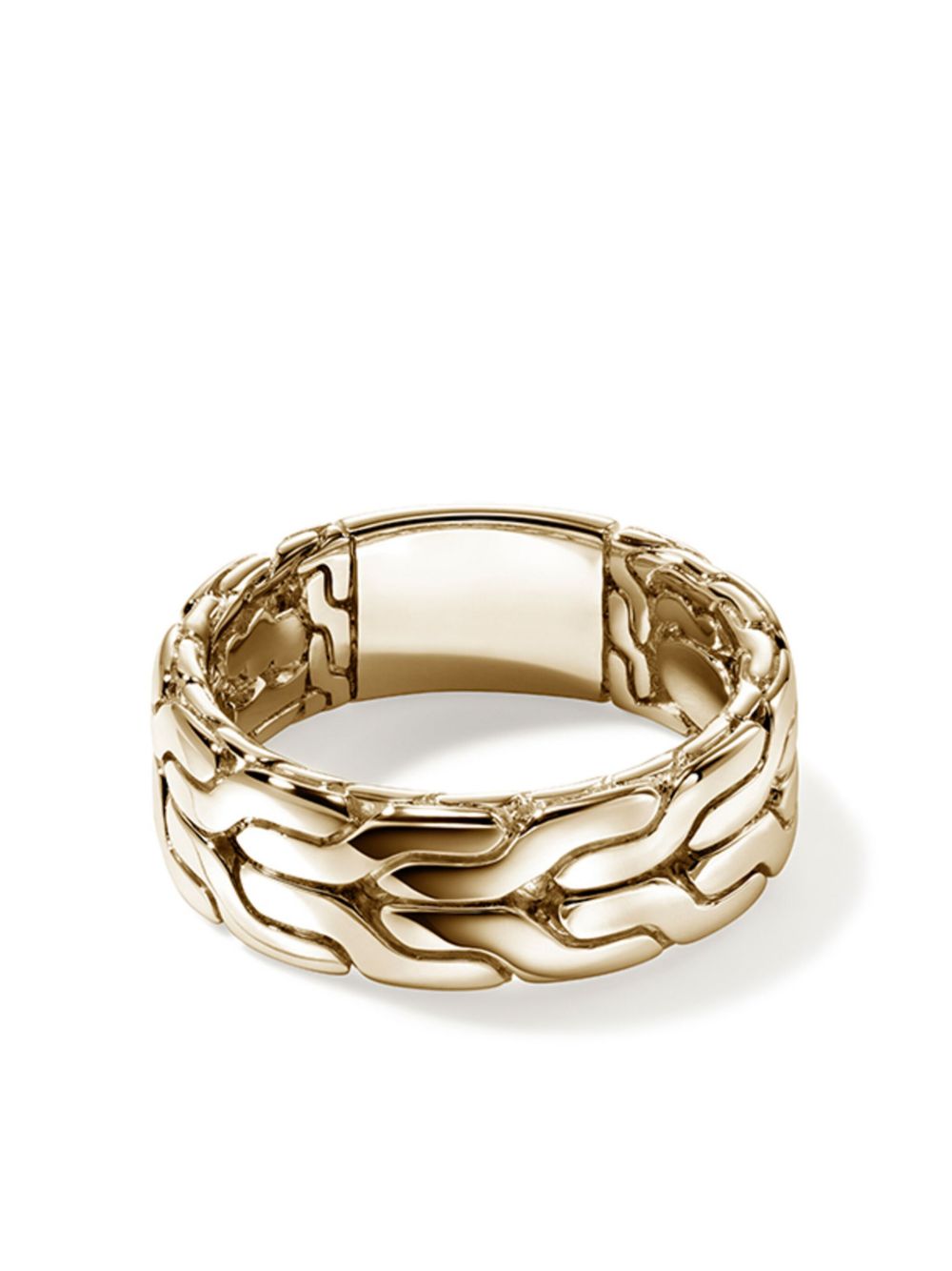 John Hardy 14K黄金 Carved Chain 戒指 - 金色