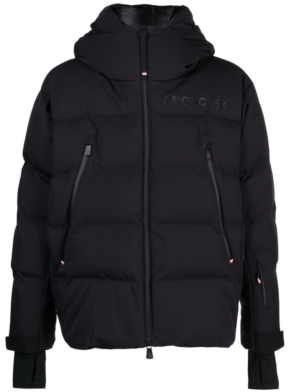 Moncler Grenoble 连帽绗缝夹克 - 蓝色