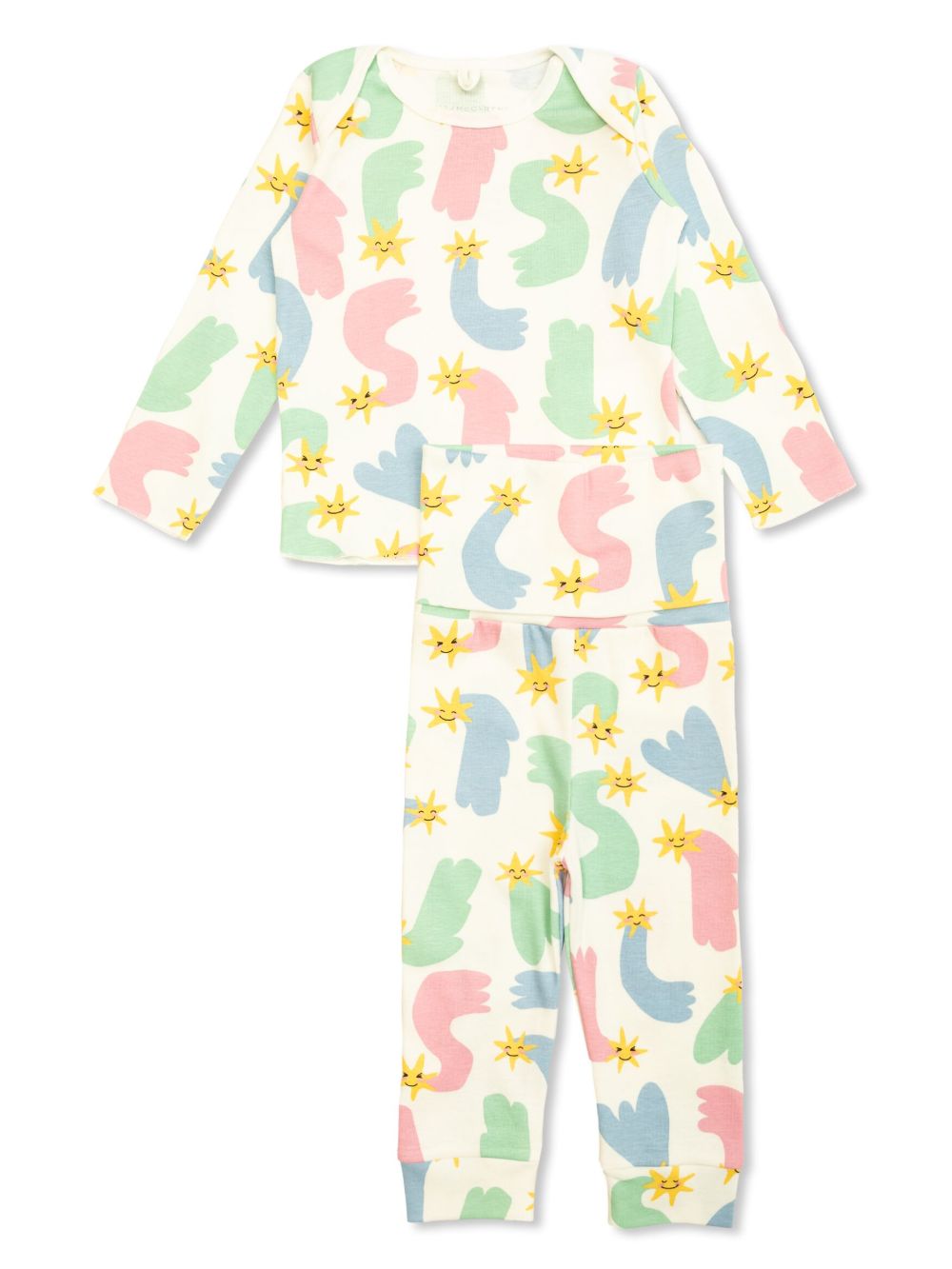 Stella McCartney Kids 图案印花连体衣套装 - 中性色