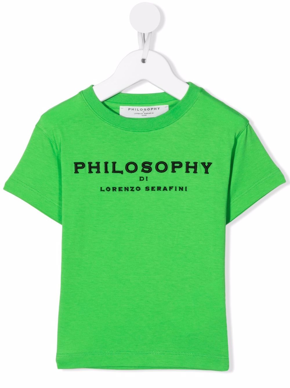 Philosophy Di Lorenzo Serafini Kids logo刺绣棉T恤 - 绿色