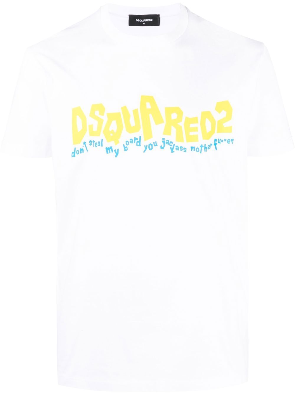 DSQUARED2 图案印花棉T恤 - 白色