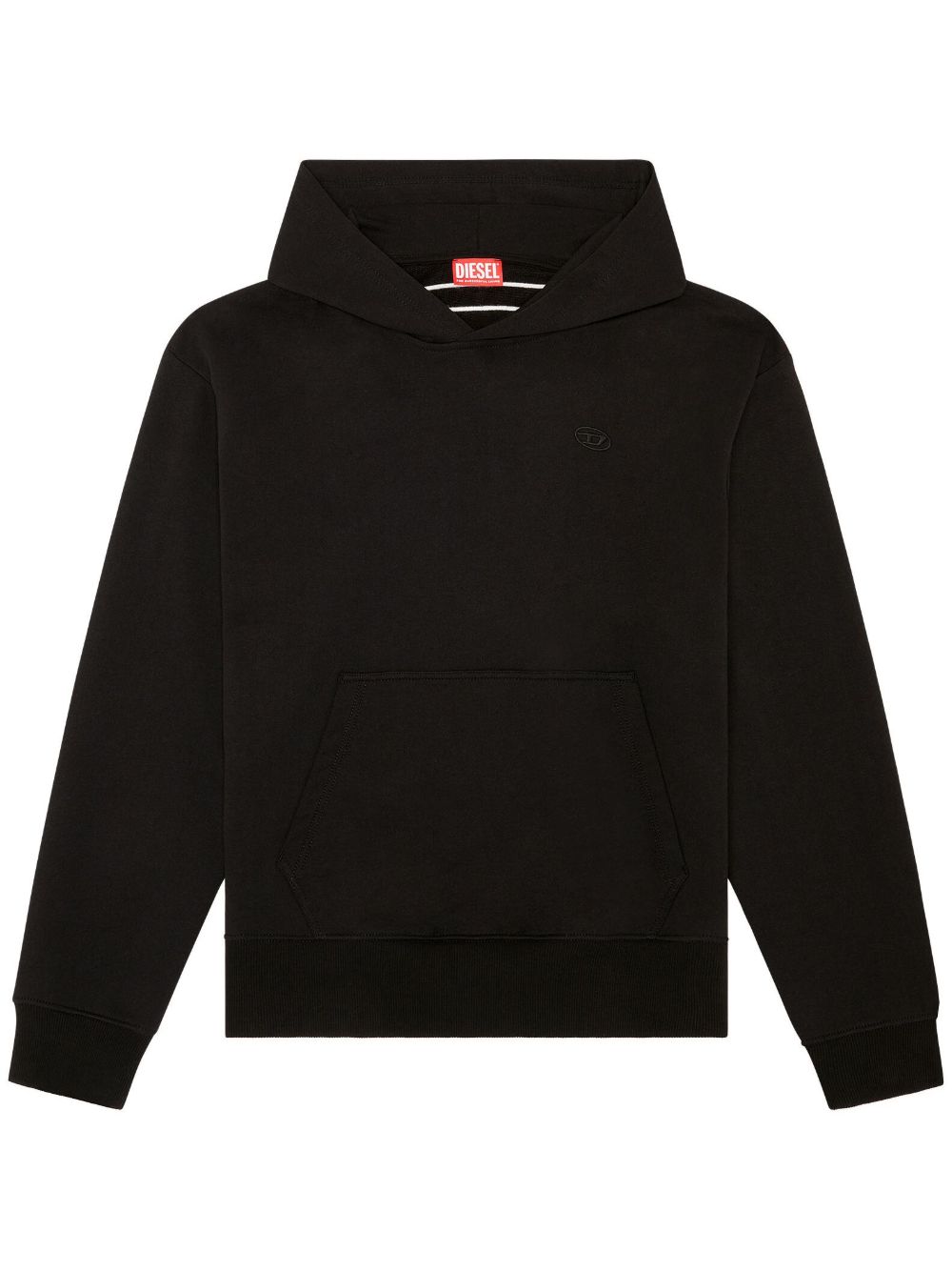 Diesel S-Macs-Megoval-D 棉连帽衫 - 黑色