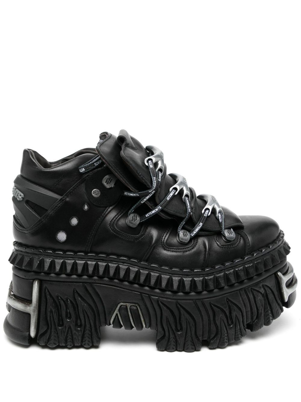 VETEMENTS 系带短靴 - 黑色