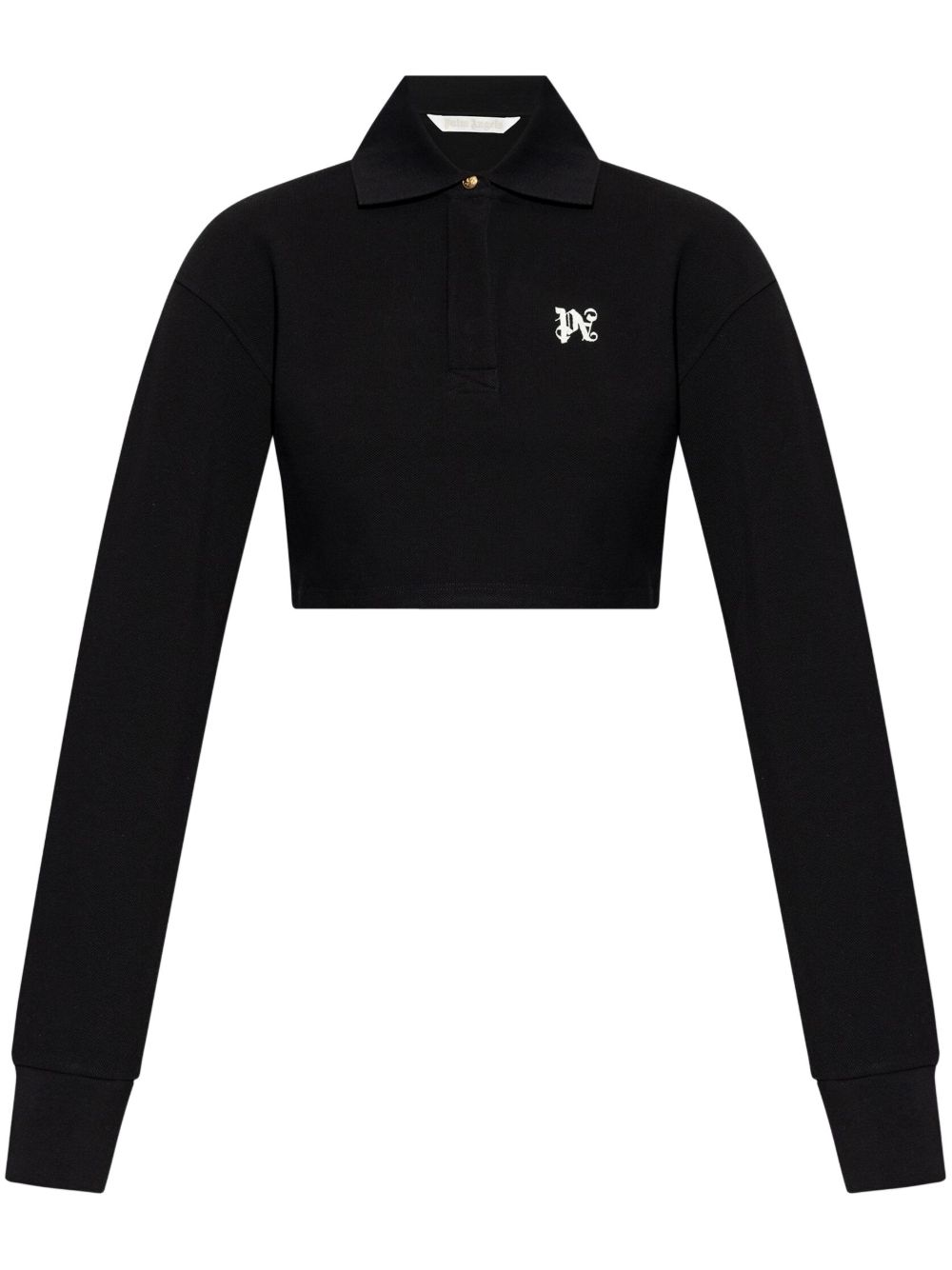 Palm Angels 经典logo polo领上衣 - 黑色