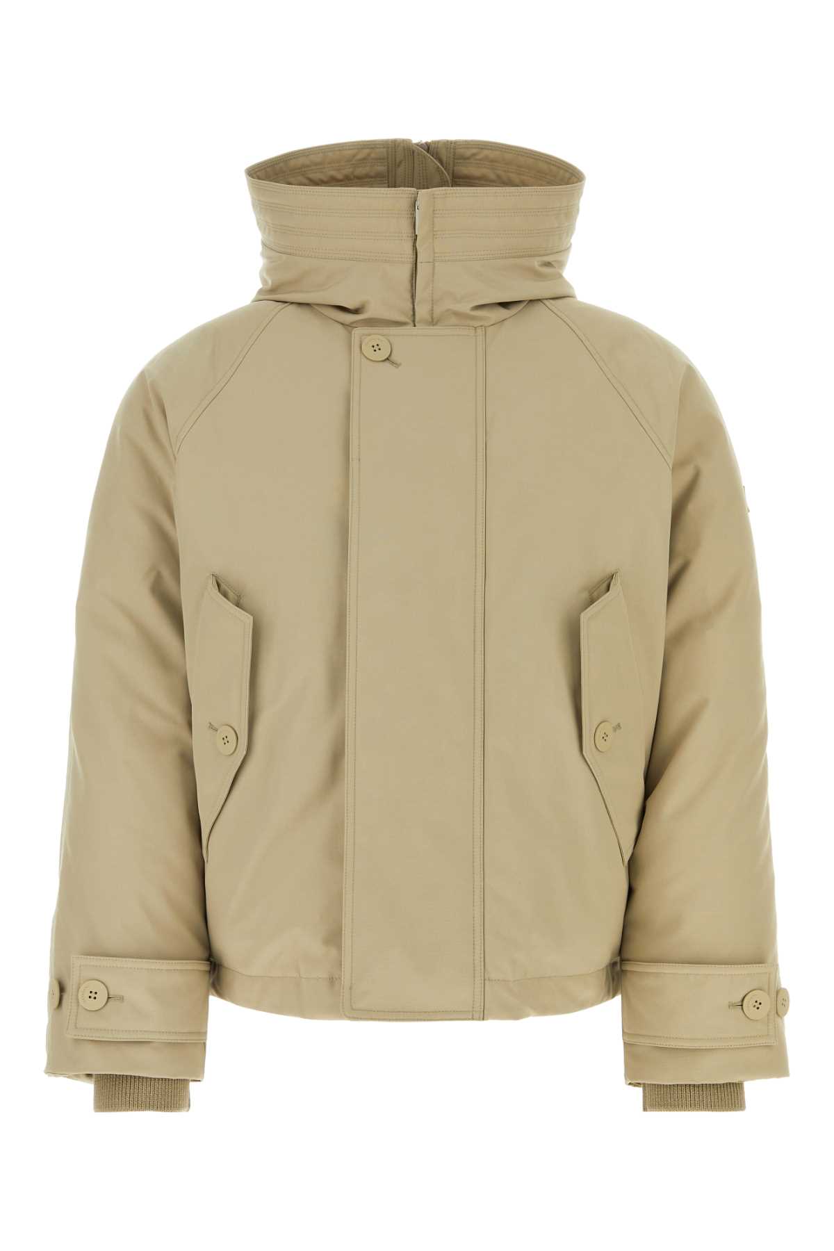 Ferragamo Beige Polyester Blend Padded Jacket