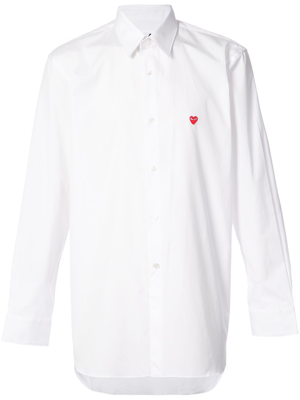 Comme Des Garçons Play heart logo shirt - 白色