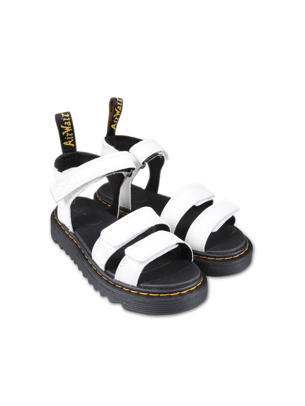 Dr. Martens Kids Klaire 皮质凉鞋 - 白色