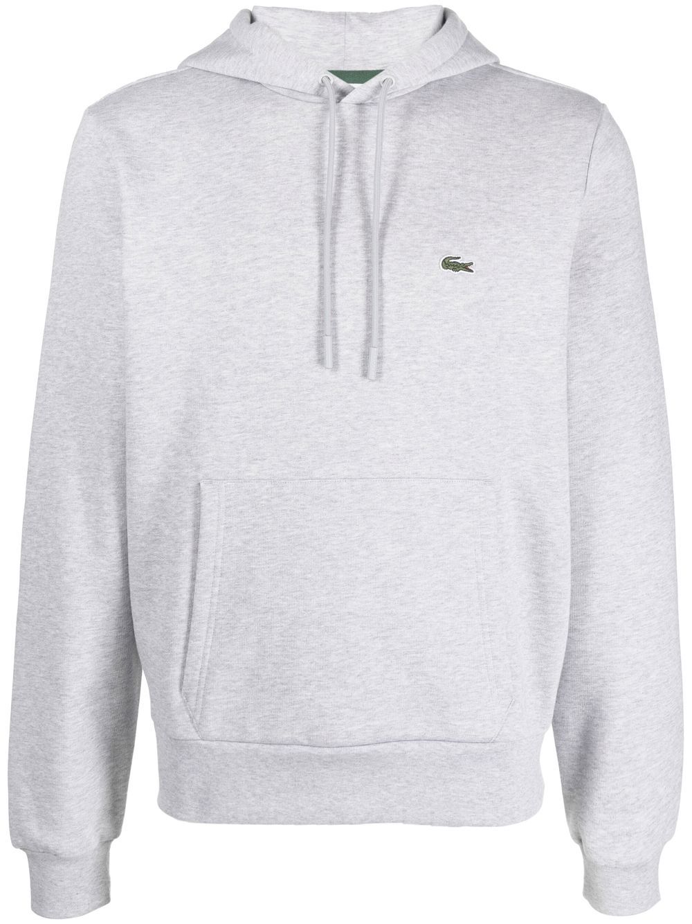 Lacoste 标贴抓绒连帽衫 - 灰色