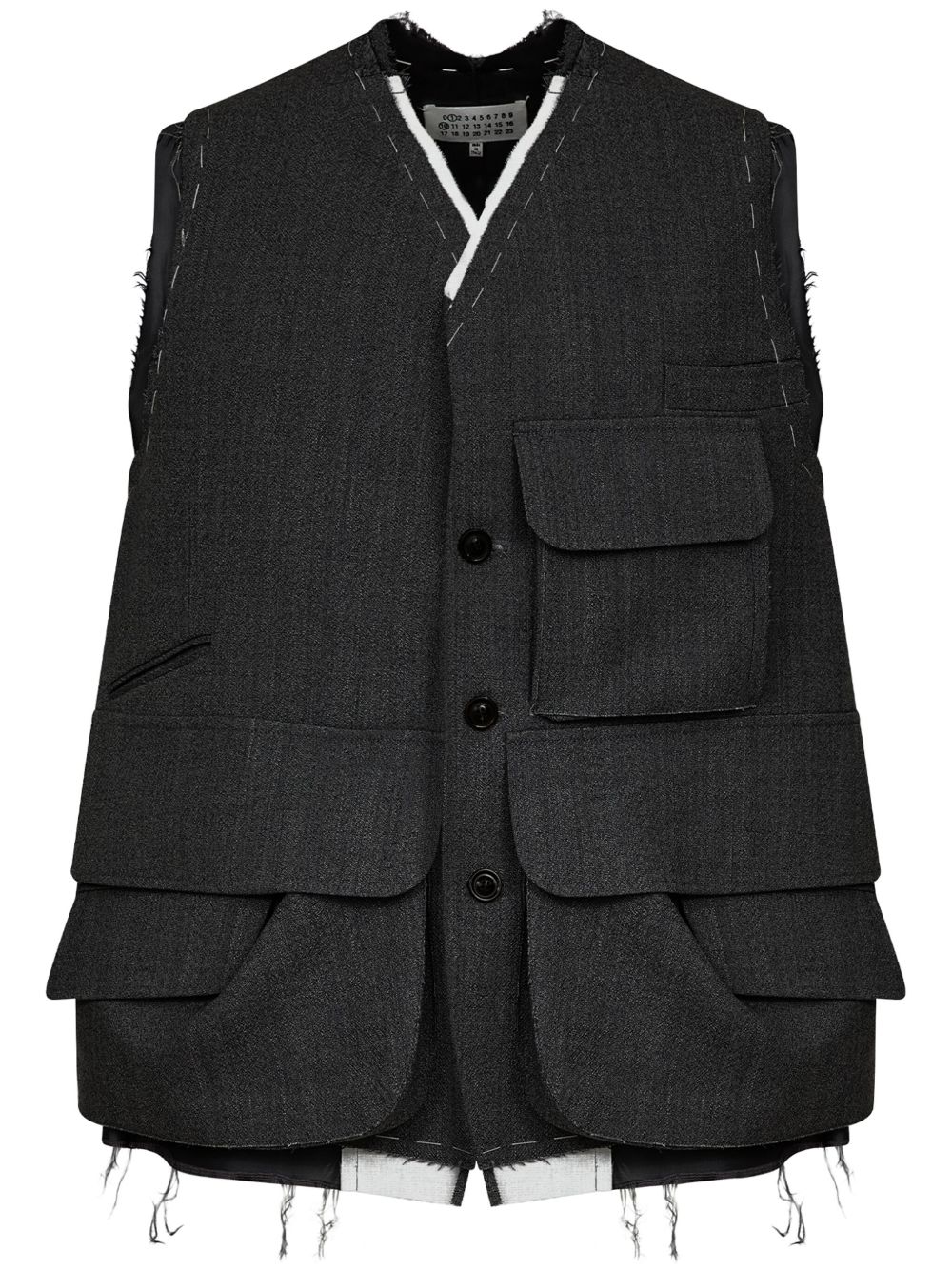 Maison Margiela 羊毛工装马甲 - 灰色