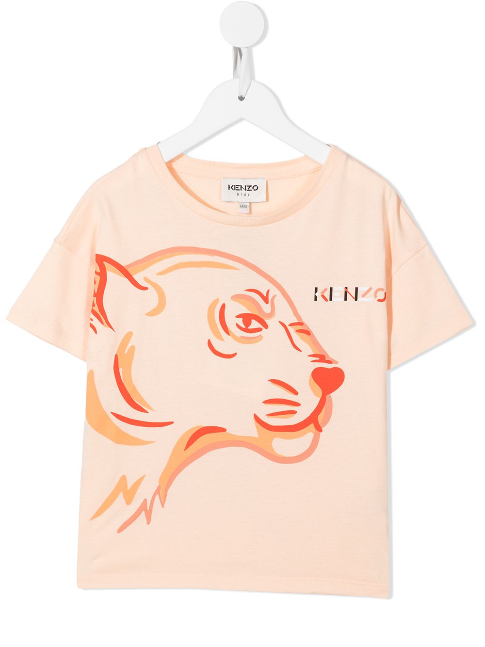 Kenzo Kids 老虎印花短袖T恤 - 橘色