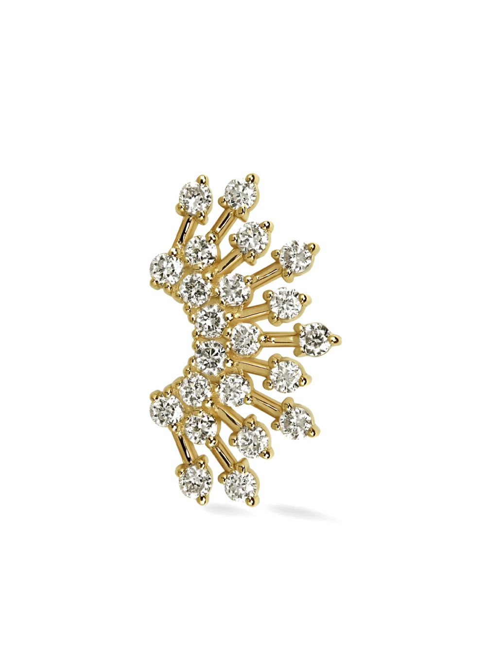 Lark & Berry 14K黄金 Sun Rays Tiara 钻石耳钉 - 金色