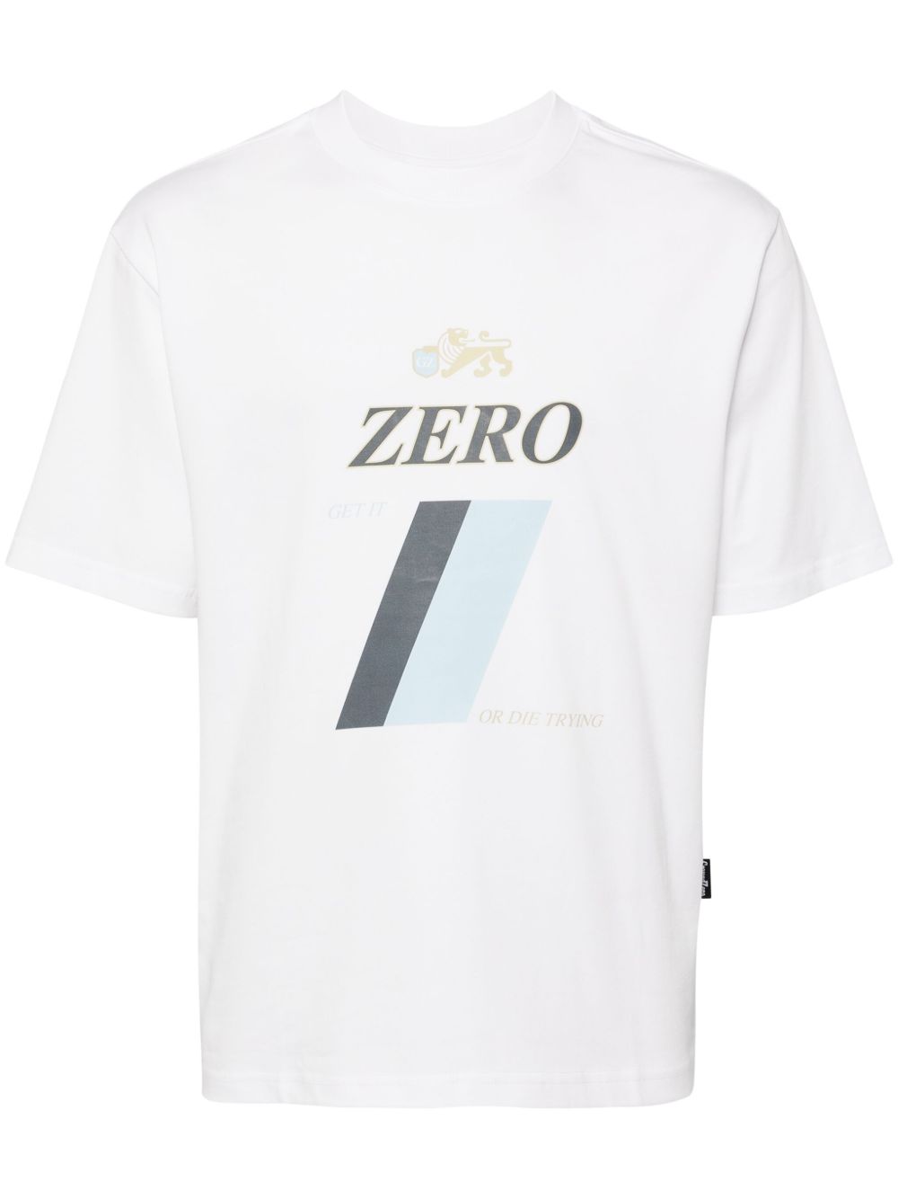 Ground Zero logo印花棉T恤 - 白色