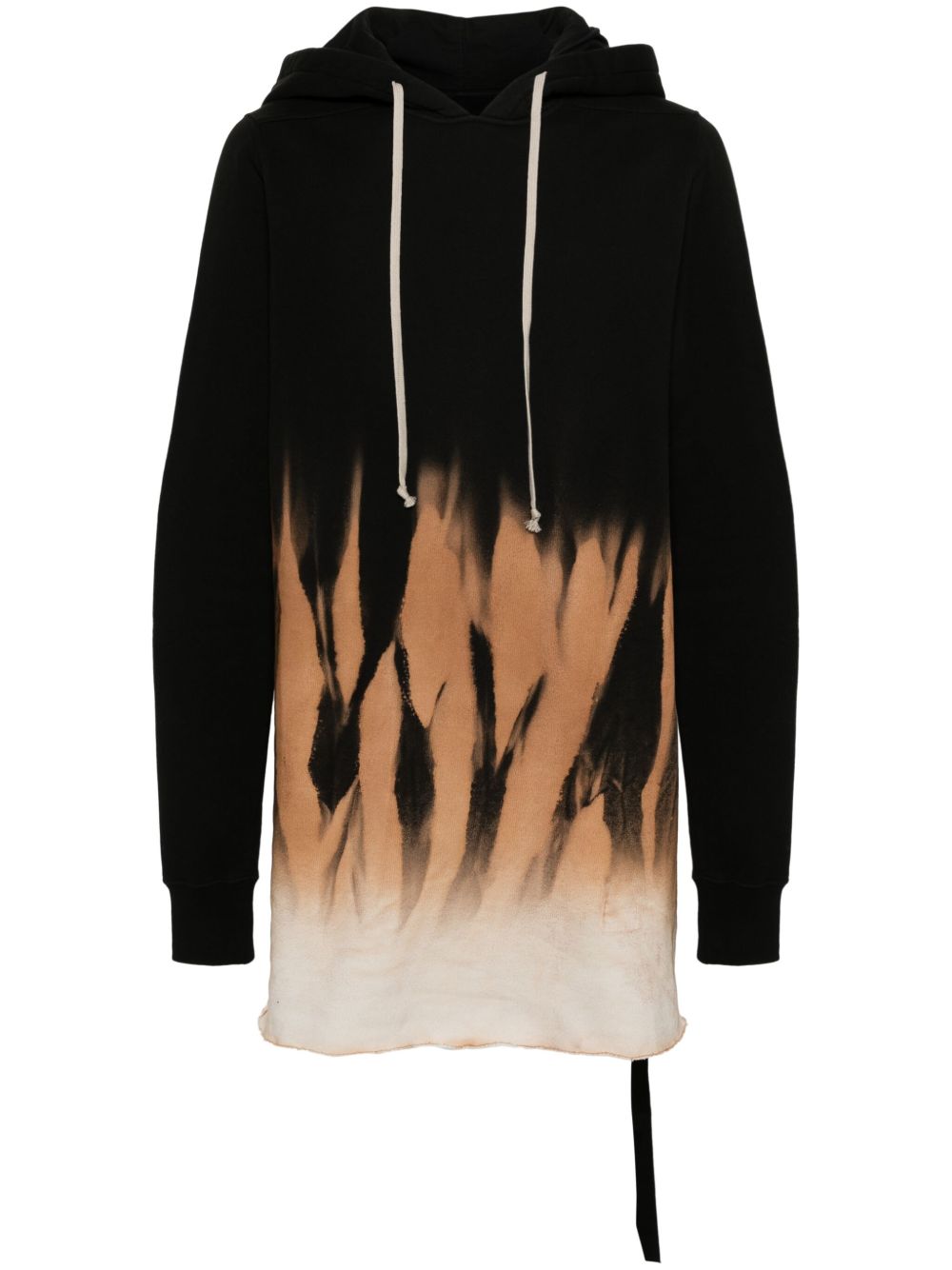Rick Owens DRKSHDW 抽象印花连帽衫 - 黑色