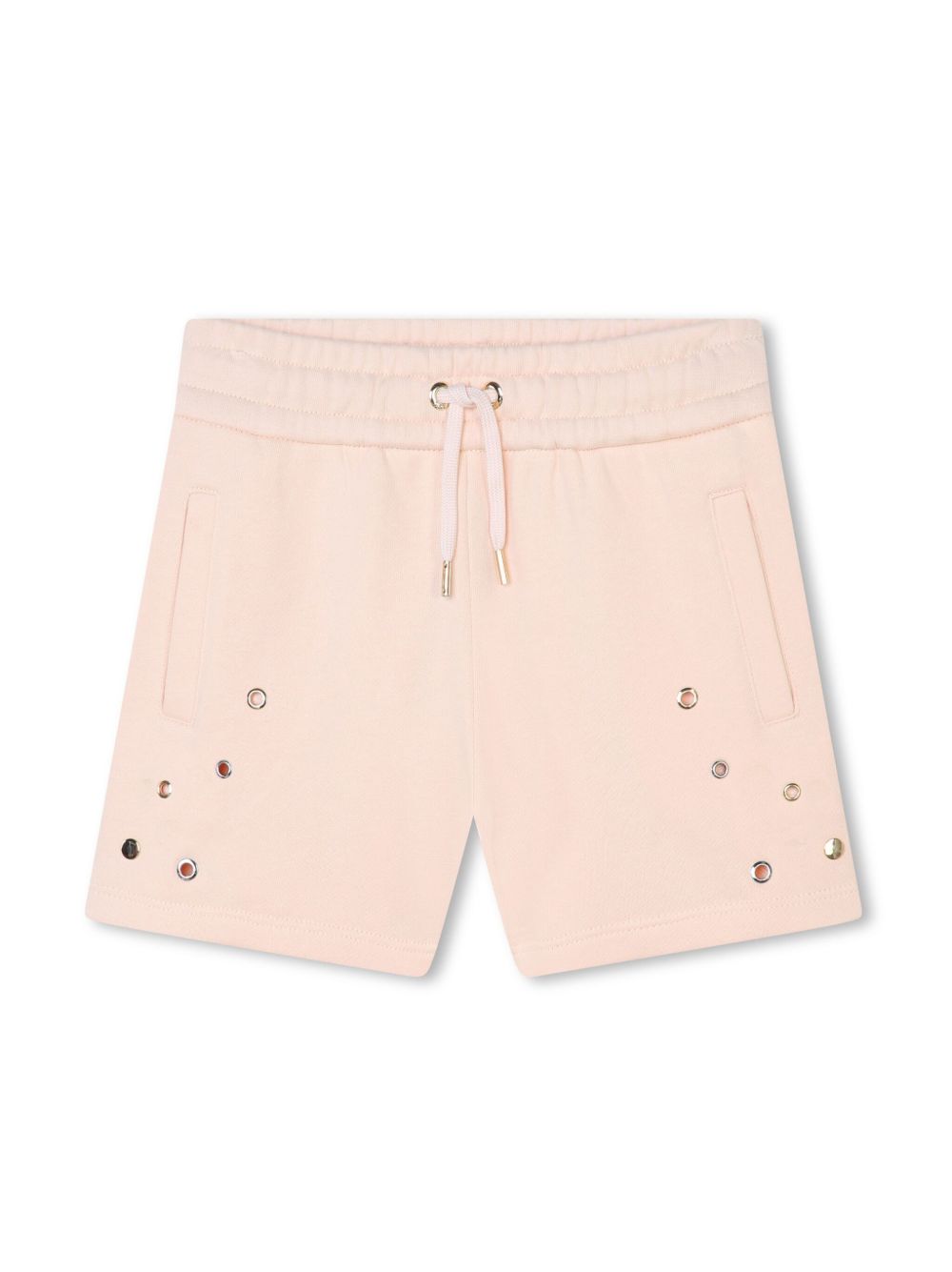 Chloé Kids 孔眼细节运动短裤 - 粉色