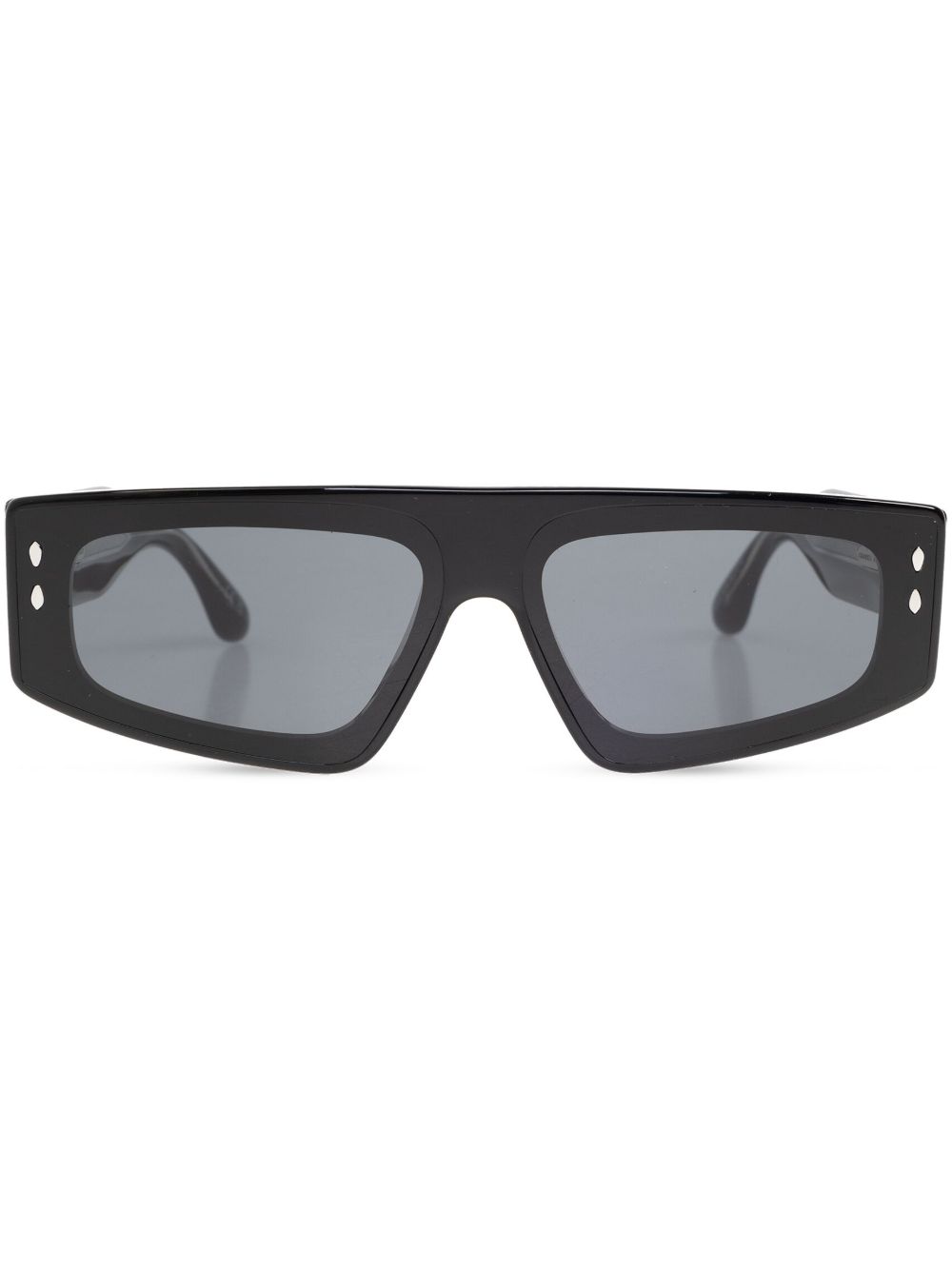 Isabel Marant Eyewear 几何形镜框太阳眼镜 - 黑色