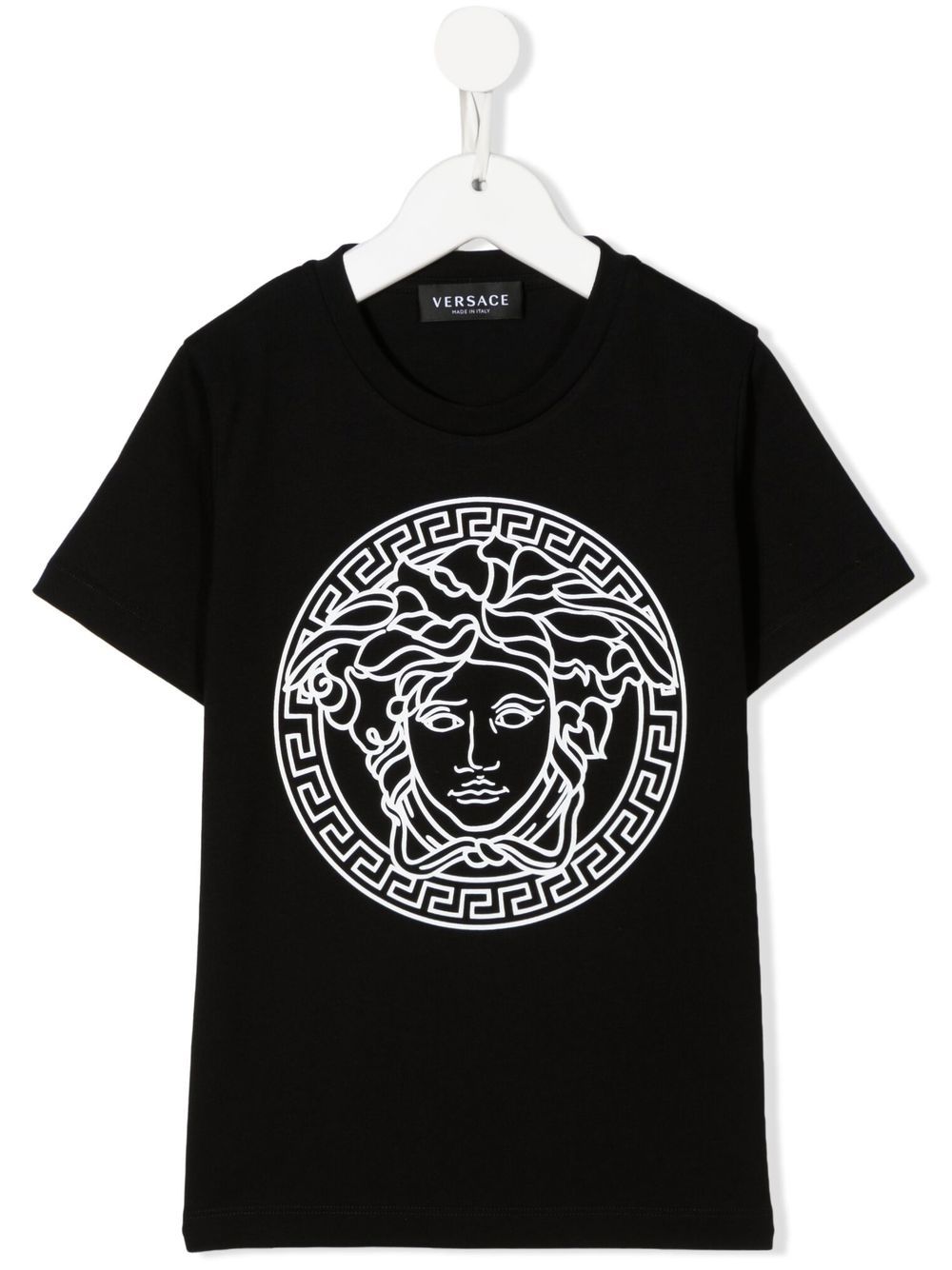 Versace Kids 美杜莎棉T恤 - 黑色