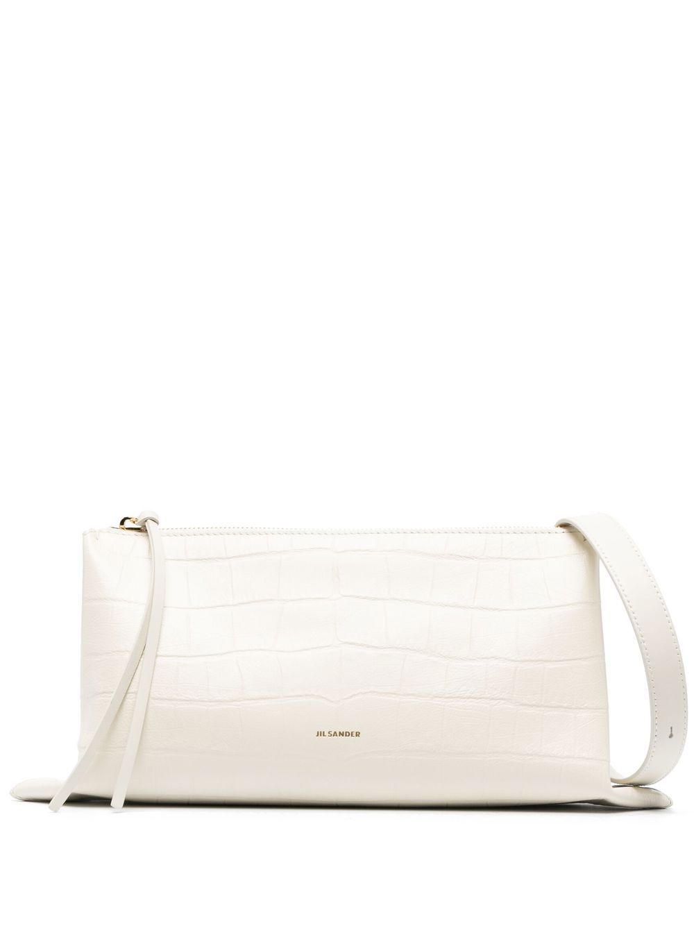 Jil Sander 皮质斜挎包 - 白色