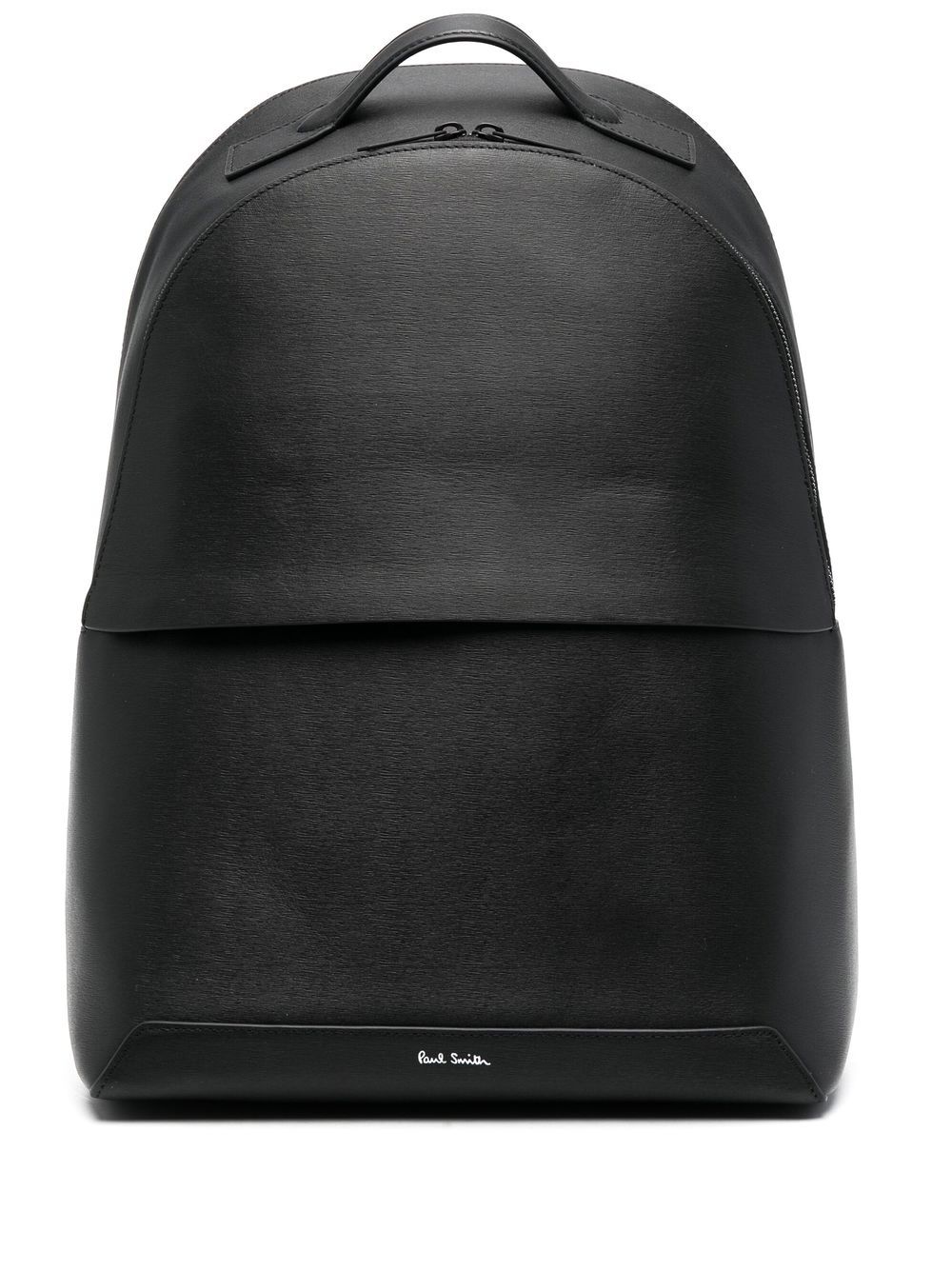 Paul Smith logo织带皮质双肩包 - 黑色