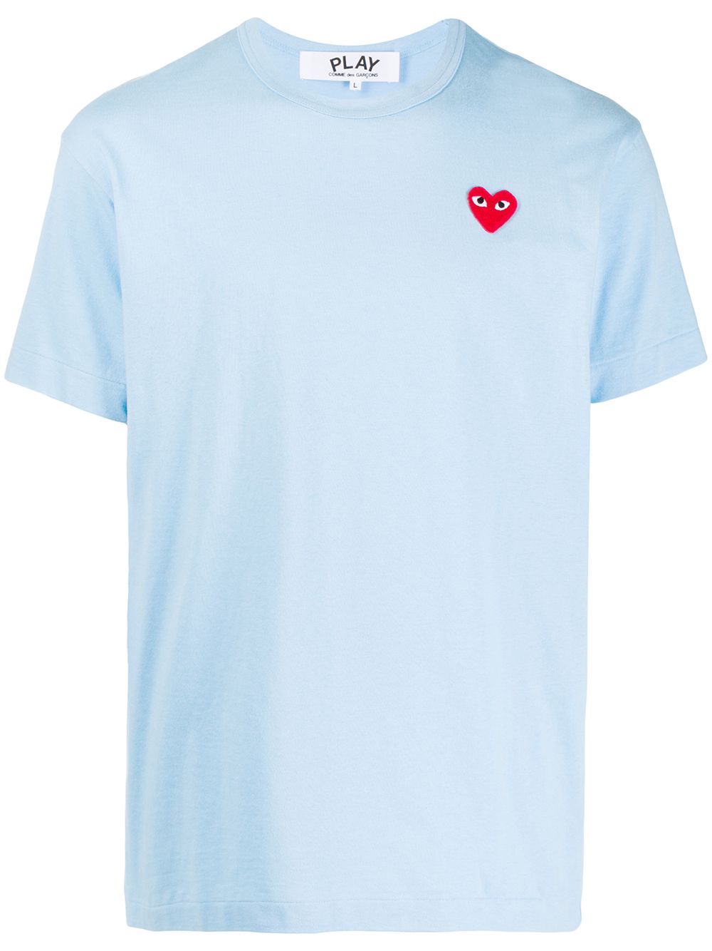 Comme Des Garçons Play logo心形刺绣T恤 - 蓝色