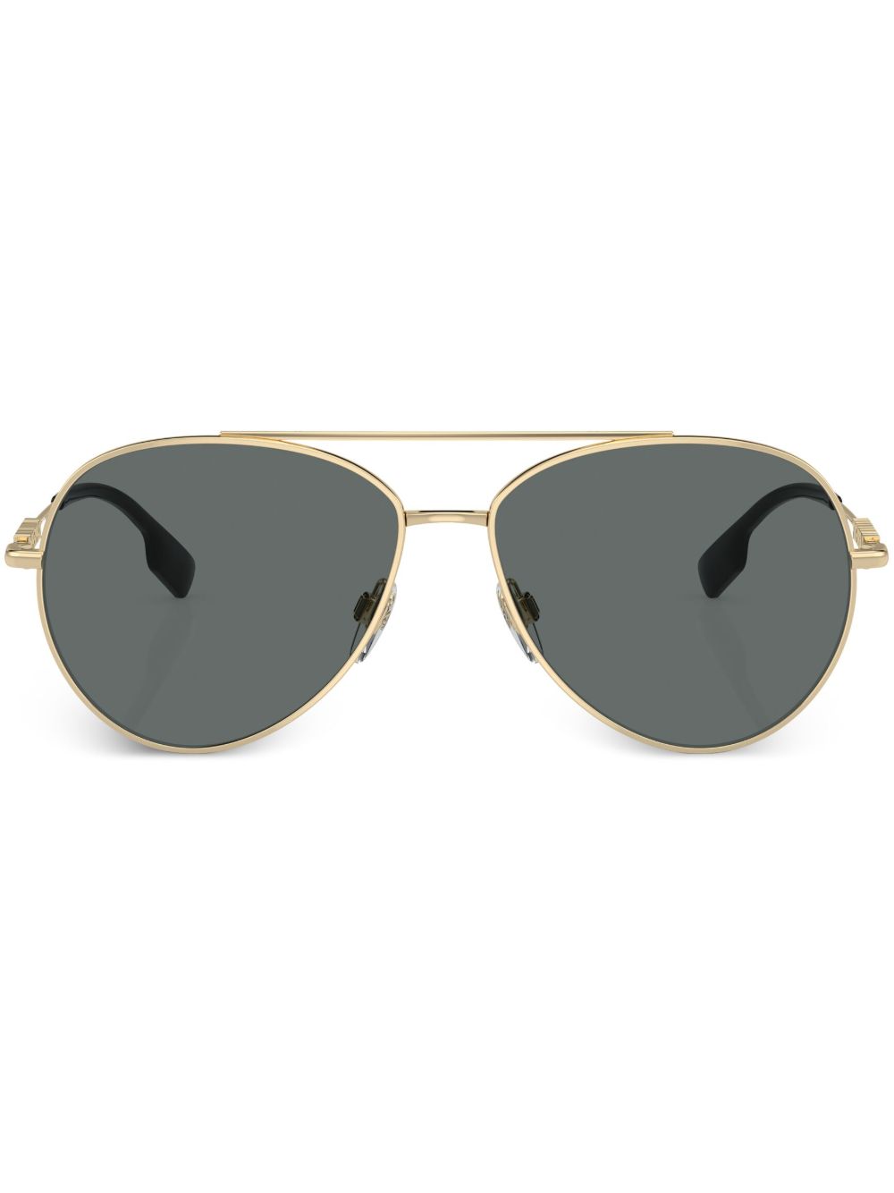 Burberry Eyewear logo标牌飞行员太阳眼镜 - 金色