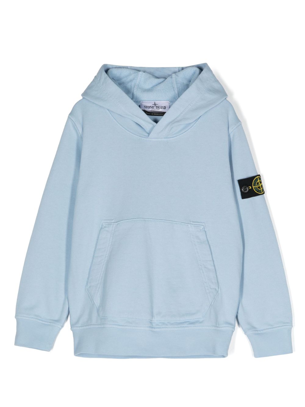 Stone Island Junior 罗盘徽章连帽衫 - 蓝色