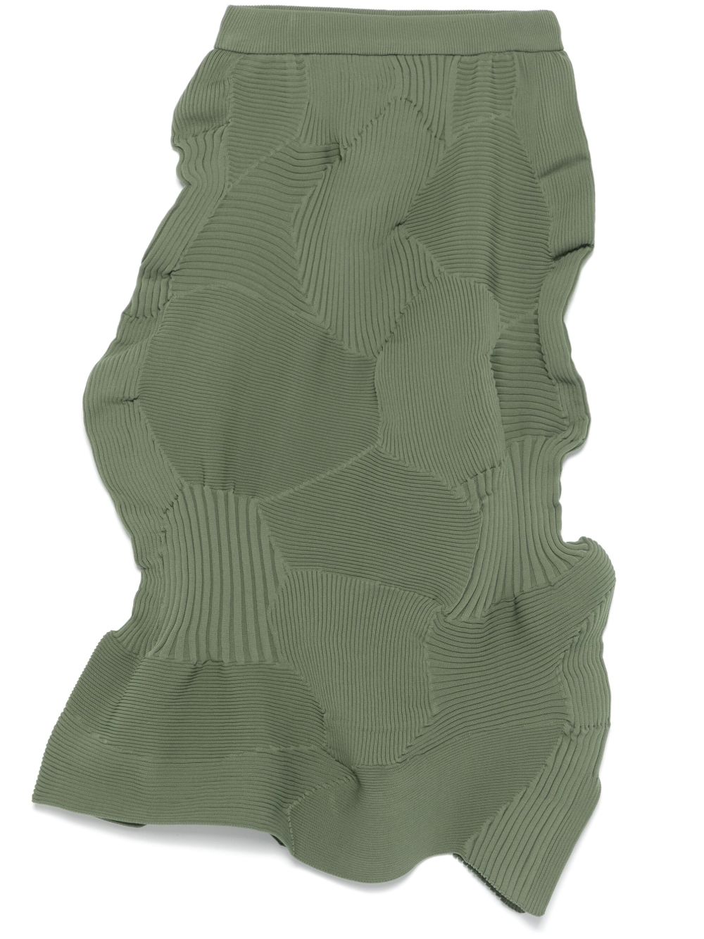 Issey Miyake Kone Kone 中长半身裙 - 绿色