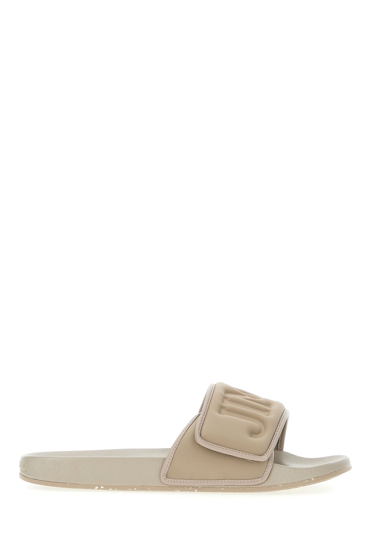 Jimmy Choo Dove Grey Lycra Fitz/f Slippers