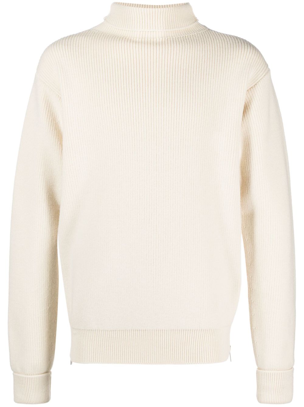 Jil Sander 高领羊毛毛衣 - 白色