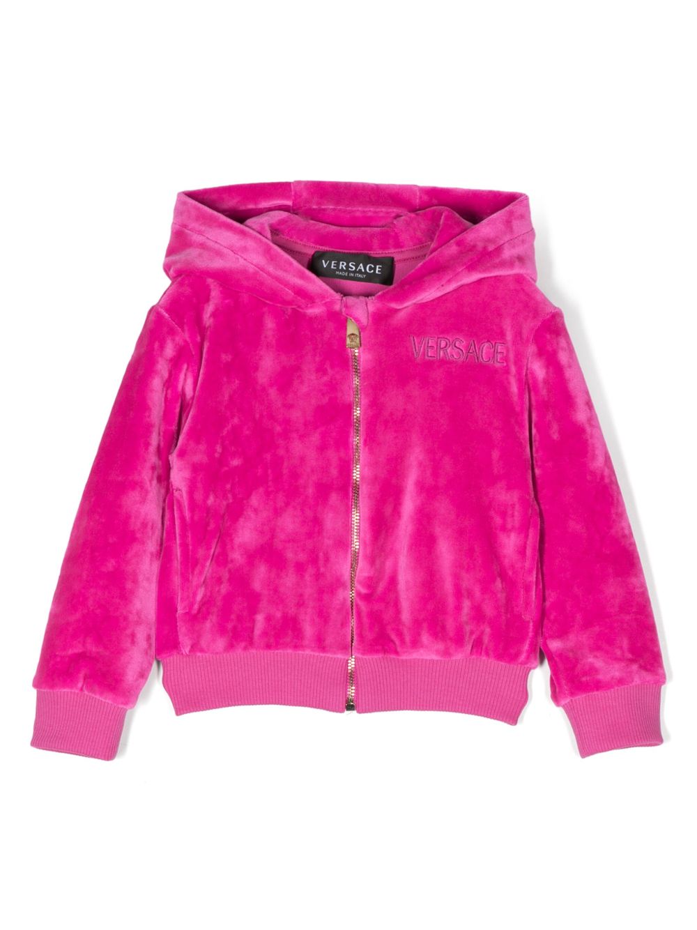Versace Kids Medusa Head logo刺绣夹克 - 粉色