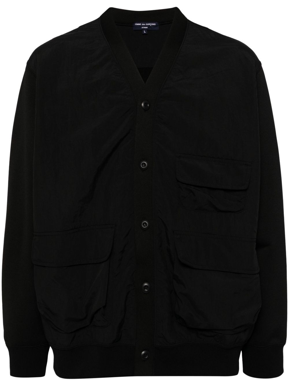 Comme des Garçons Homme 拼接开衫 - 黑色