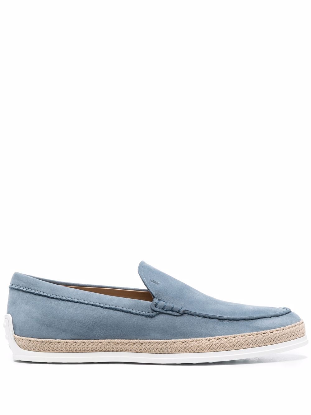 Tod's 杏仁形鞋头绒面皮乐福鞋 - 蓝色
