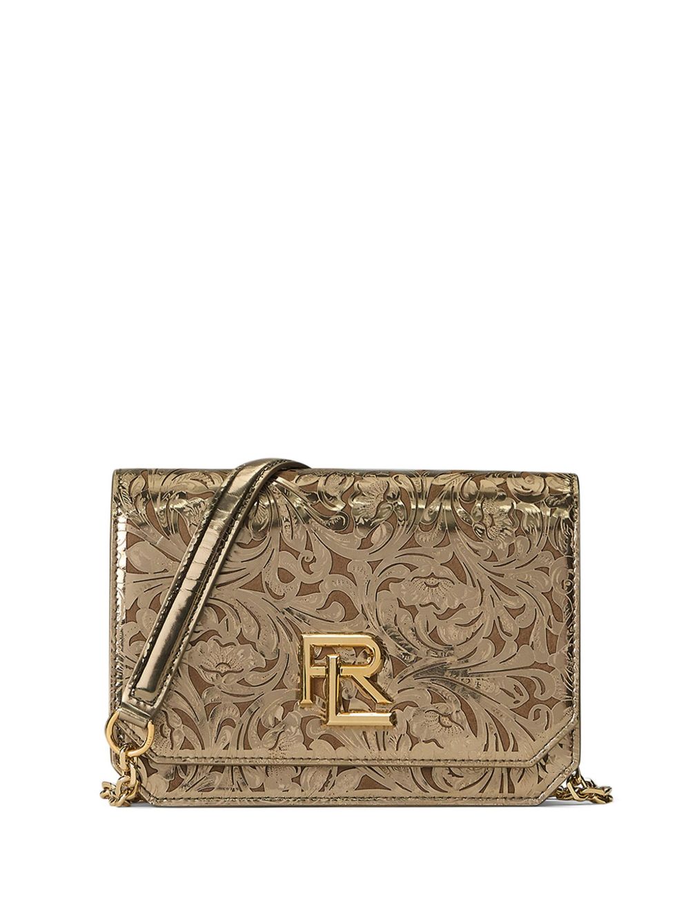 Ralph Lauren Collection RL 888 Tooled 迷你斜挎包 - 金色