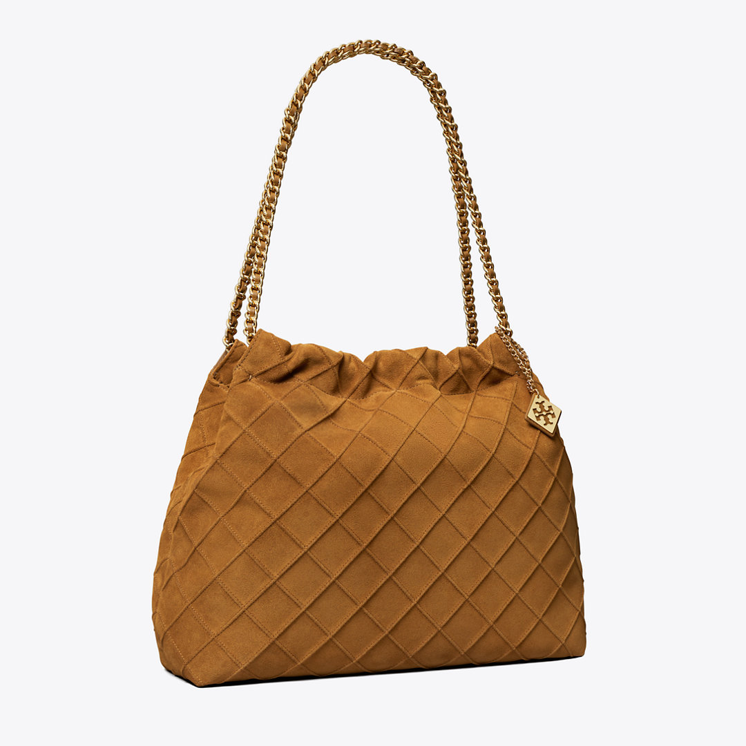 Tory Burch Fleming Soft Suede Hobo Bag