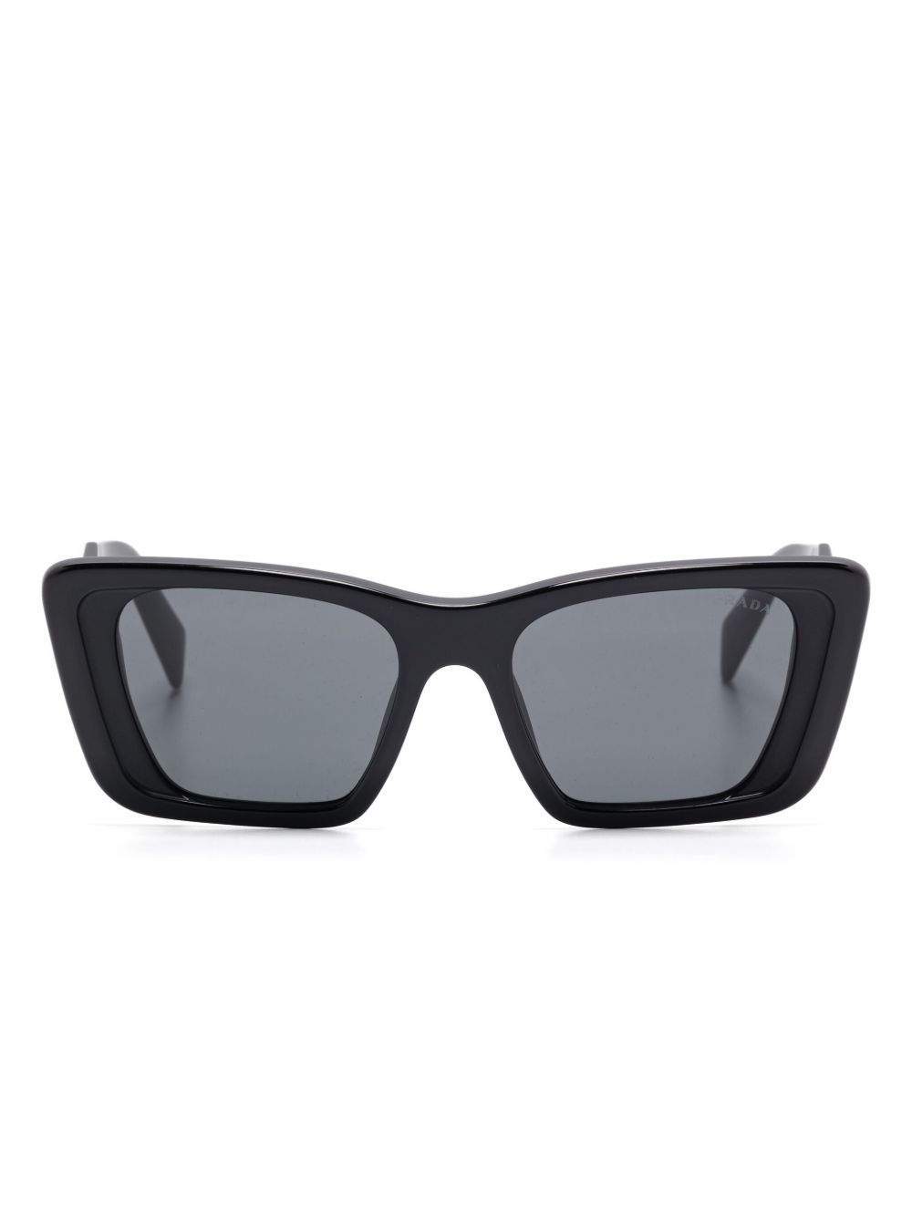 Prada Pre-Owned 方框太阳眼镜 - 黑色