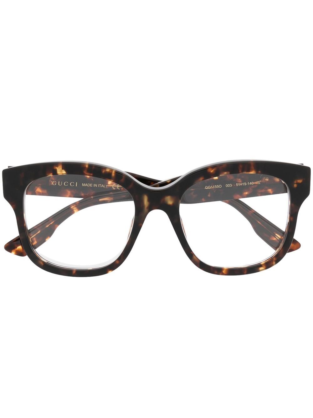 Gucci Eyewear 古驰 GG1155O 方框眼镜 - 褐色