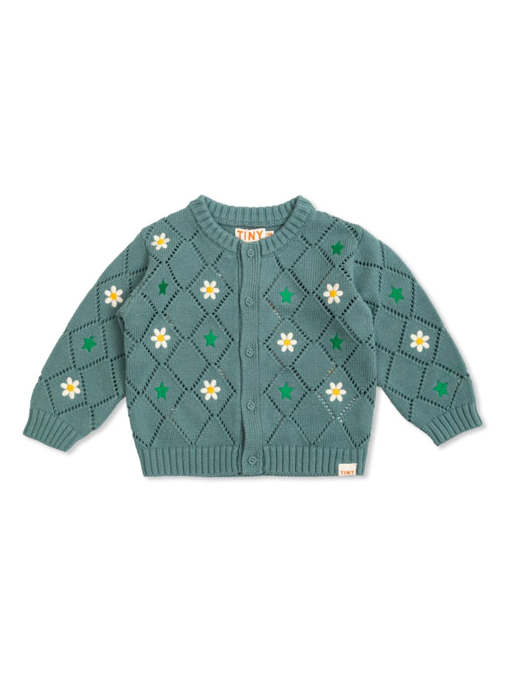 Tiny Cottons Stars and Flowers 开衫 - 绿色