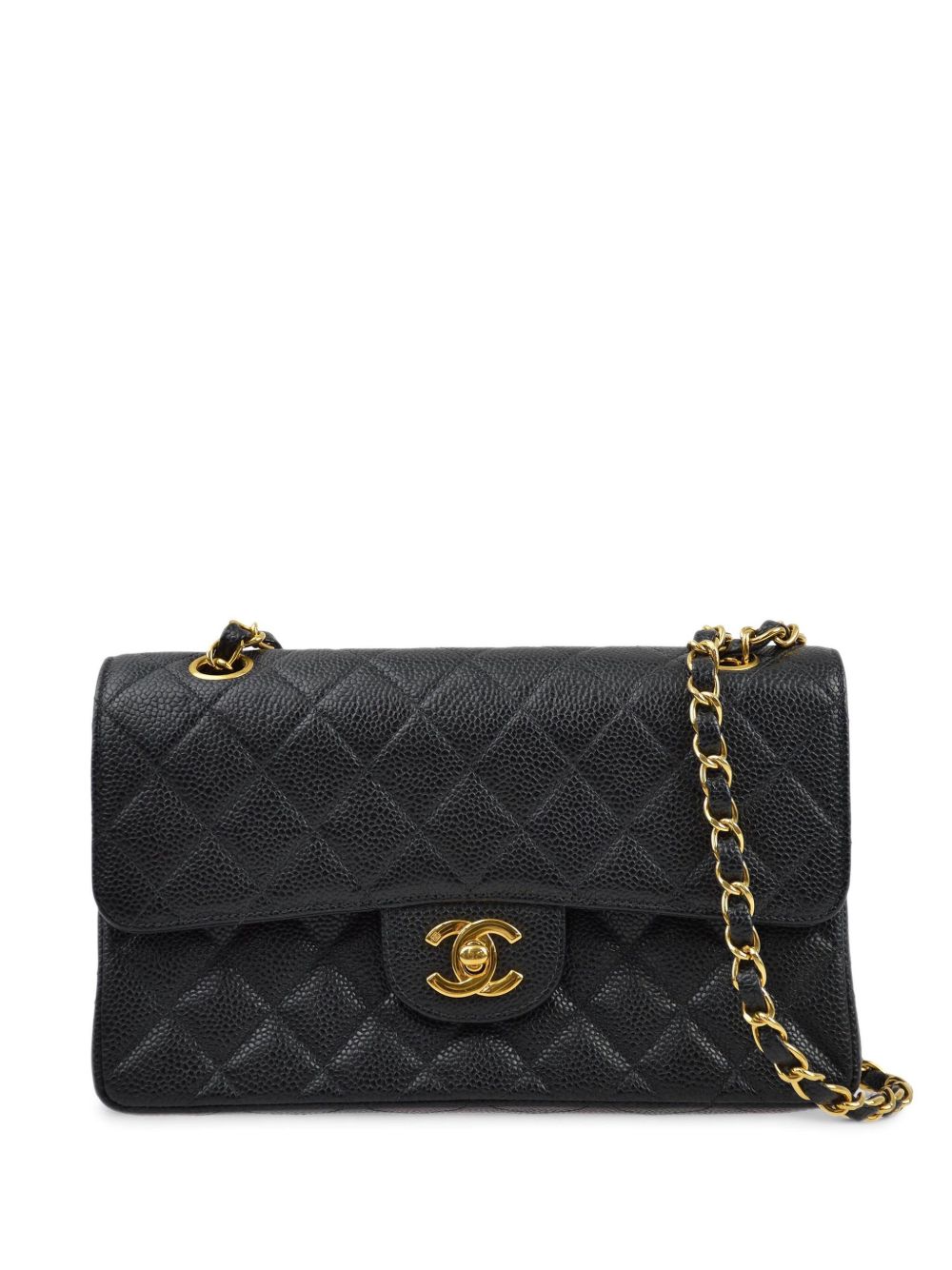 CHANEL Pre-Owned Double Flap 小号单肩包（2000年典藏款） - 黑色