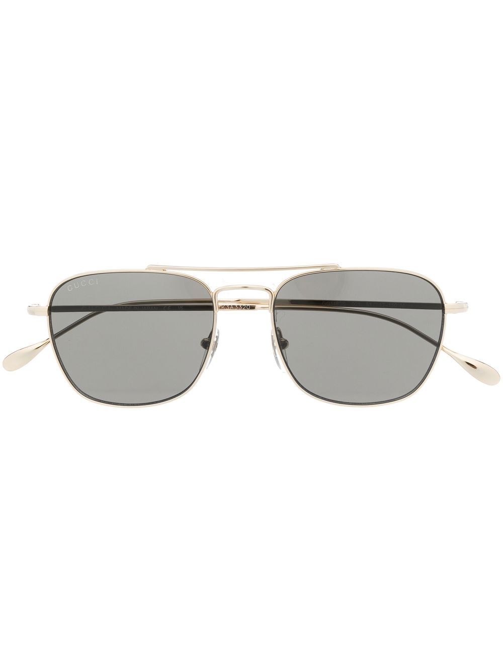 Gucci Eyewear 有色镜片方框太阳眼镜 - 金色