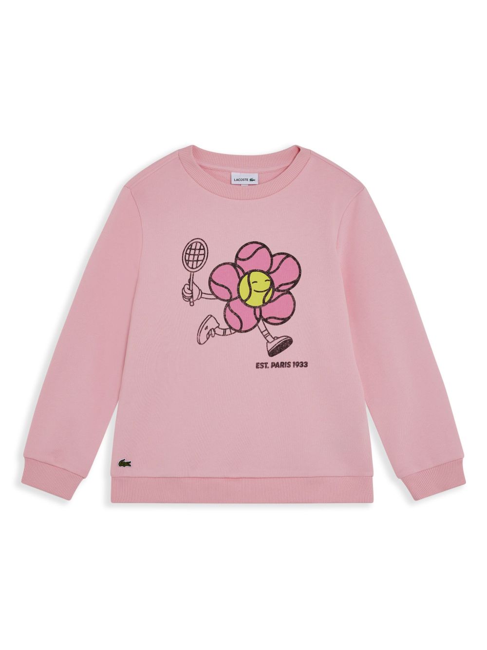 Lacoste 图案印花卫衣 - 粉色