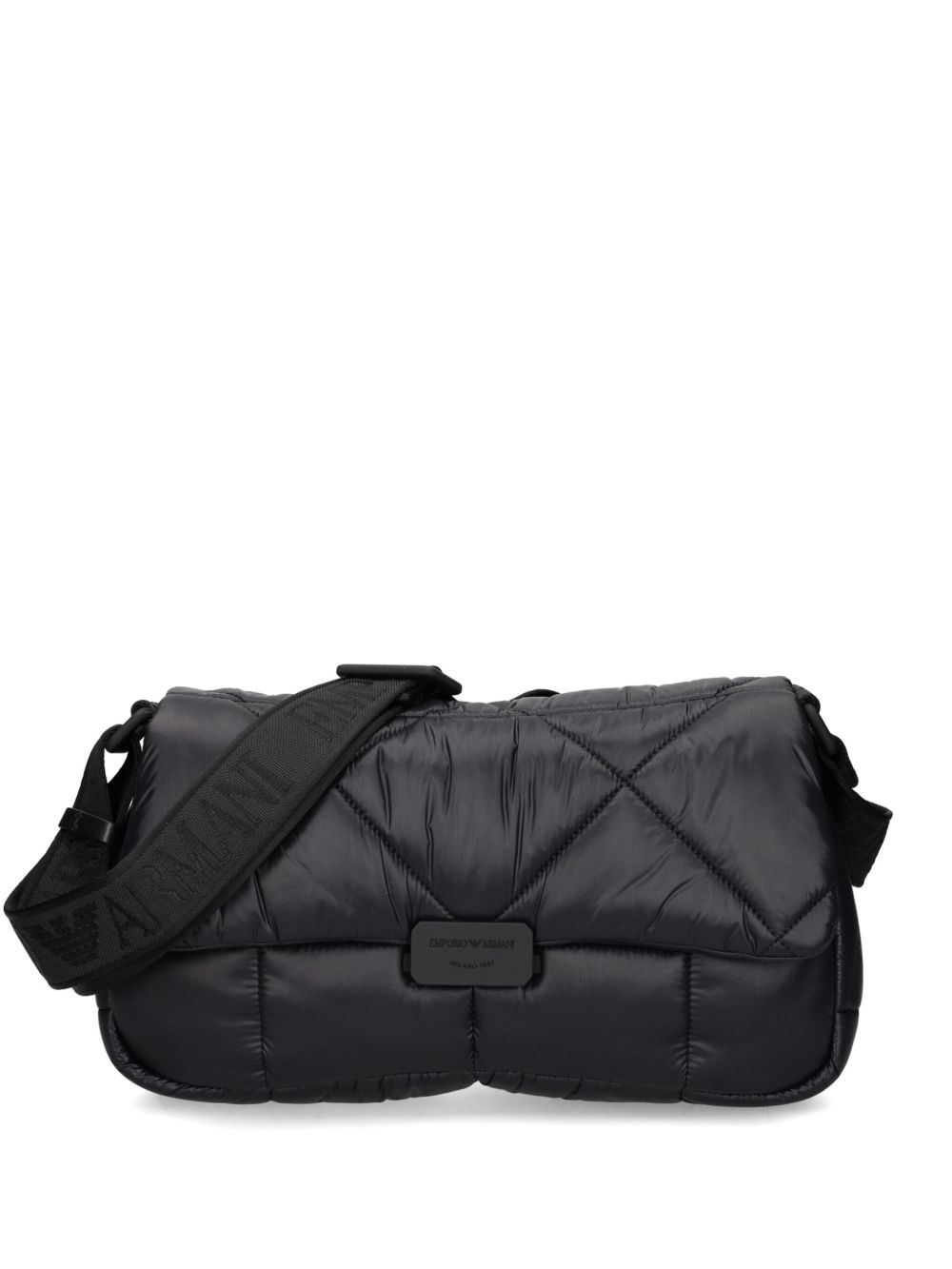 Emporio Armani 绗缝斜挎包 - 黑色