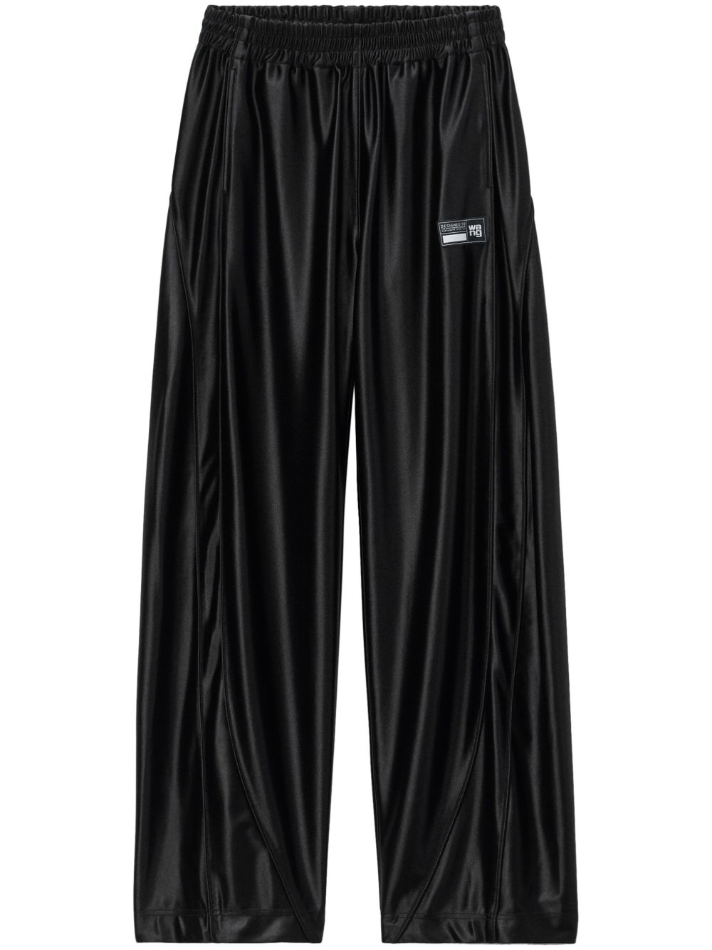 Alexander Wang logo贴花运动裤 - 黑色