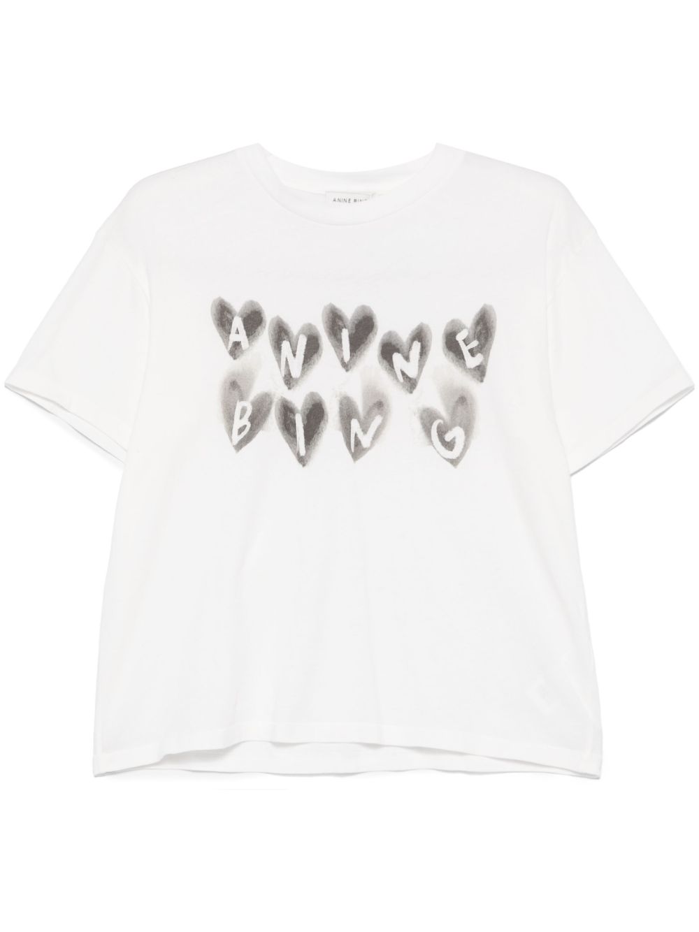 ANINE BING Cade Hearts T恤 - 白色