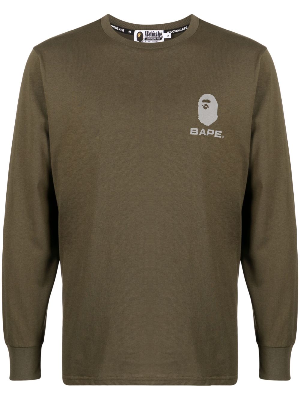 A BATHING APE® logo印花棉卫衣 - 绿色