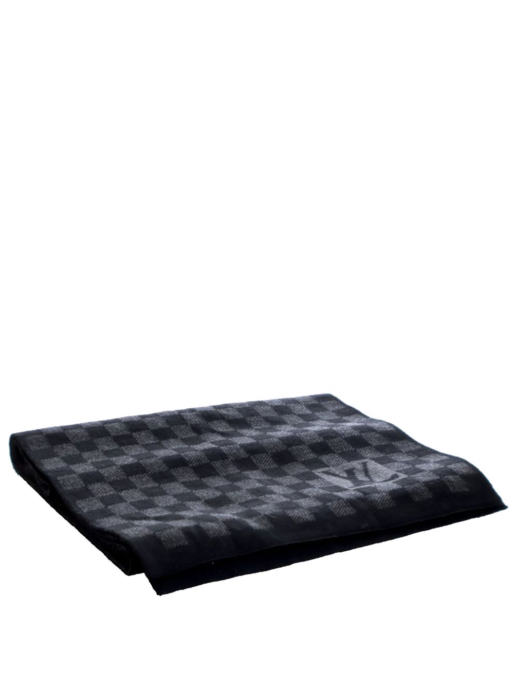 Louis Vuitton Pre-Owned Damier 羊毛围巾（2000年代典藏款） - 灰色