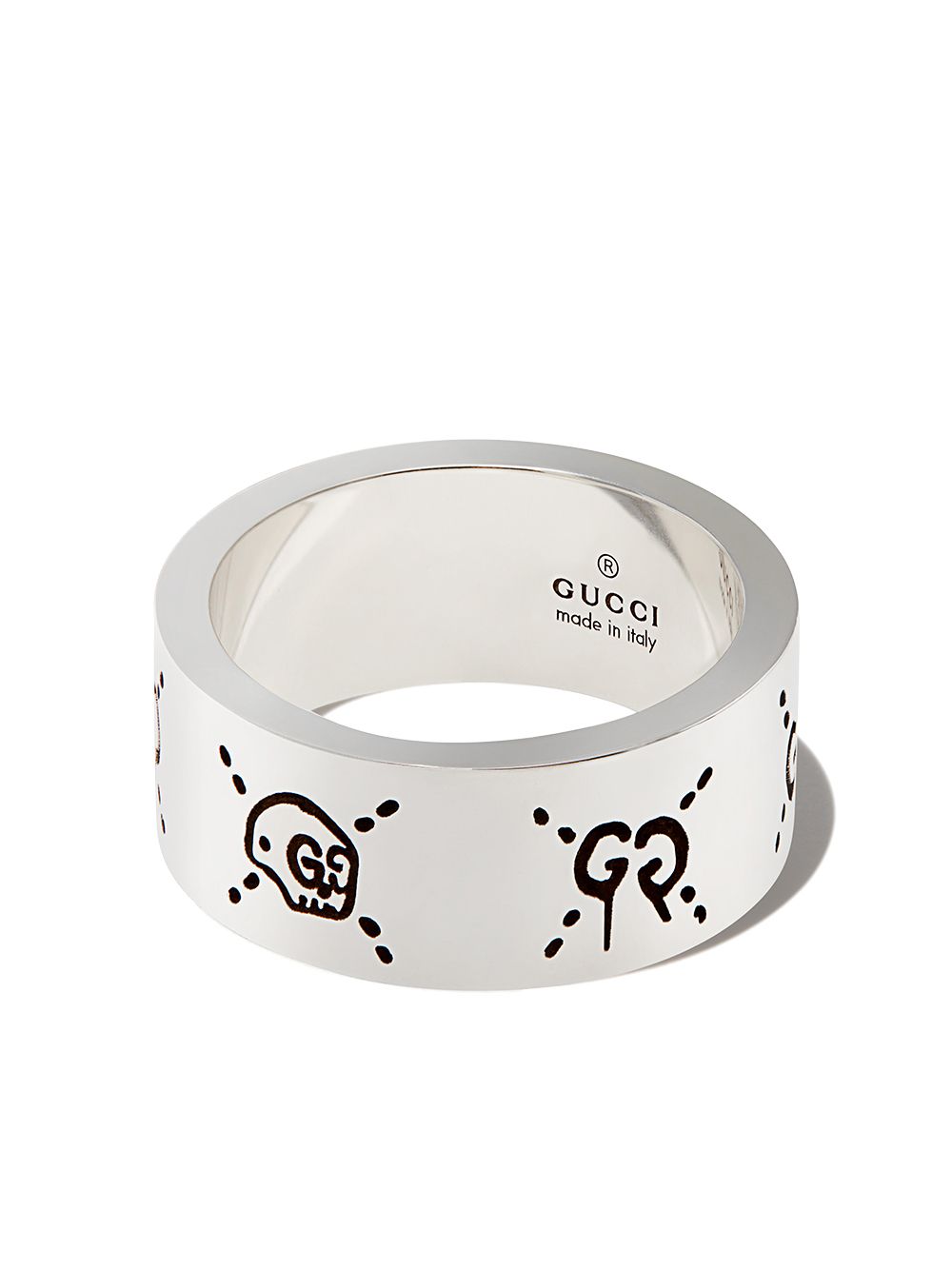 Gucci 古驰 GucciGhost 纯银戒指 - 银色