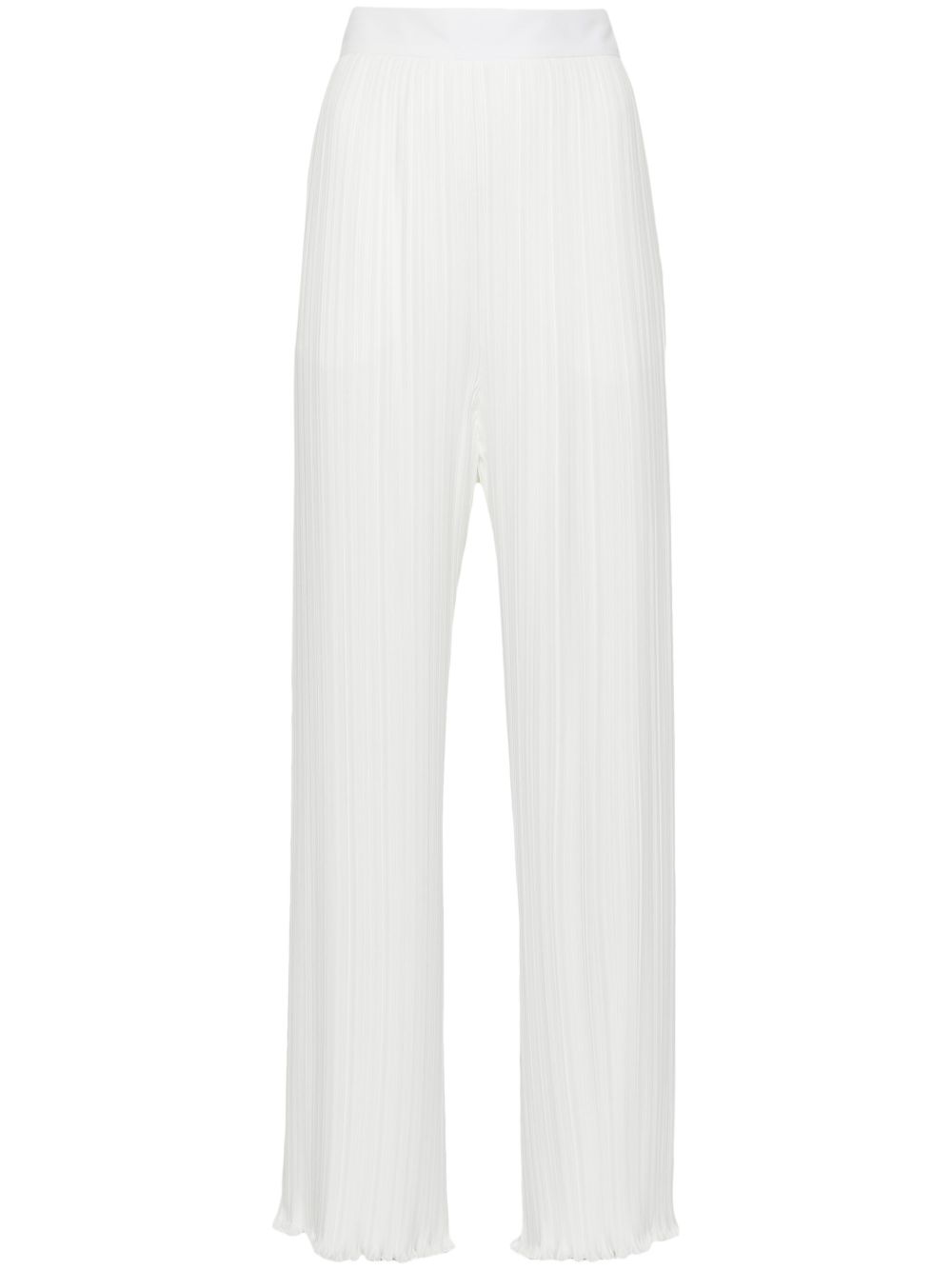 Lanvin 褶饰直筒长裤 - 白色