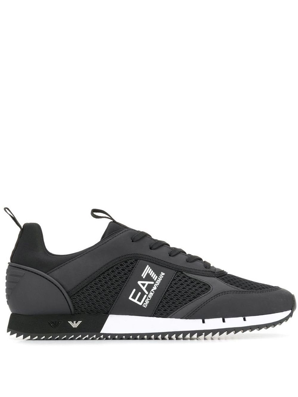 Ea7 Emporio Armani logo侧饰运动鞋 - 黑色