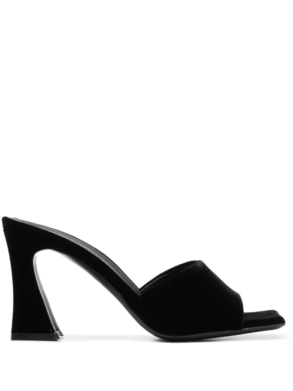 Giuseppe Zanotti Solhene 高跟丝绒凉鞋 - 黑色