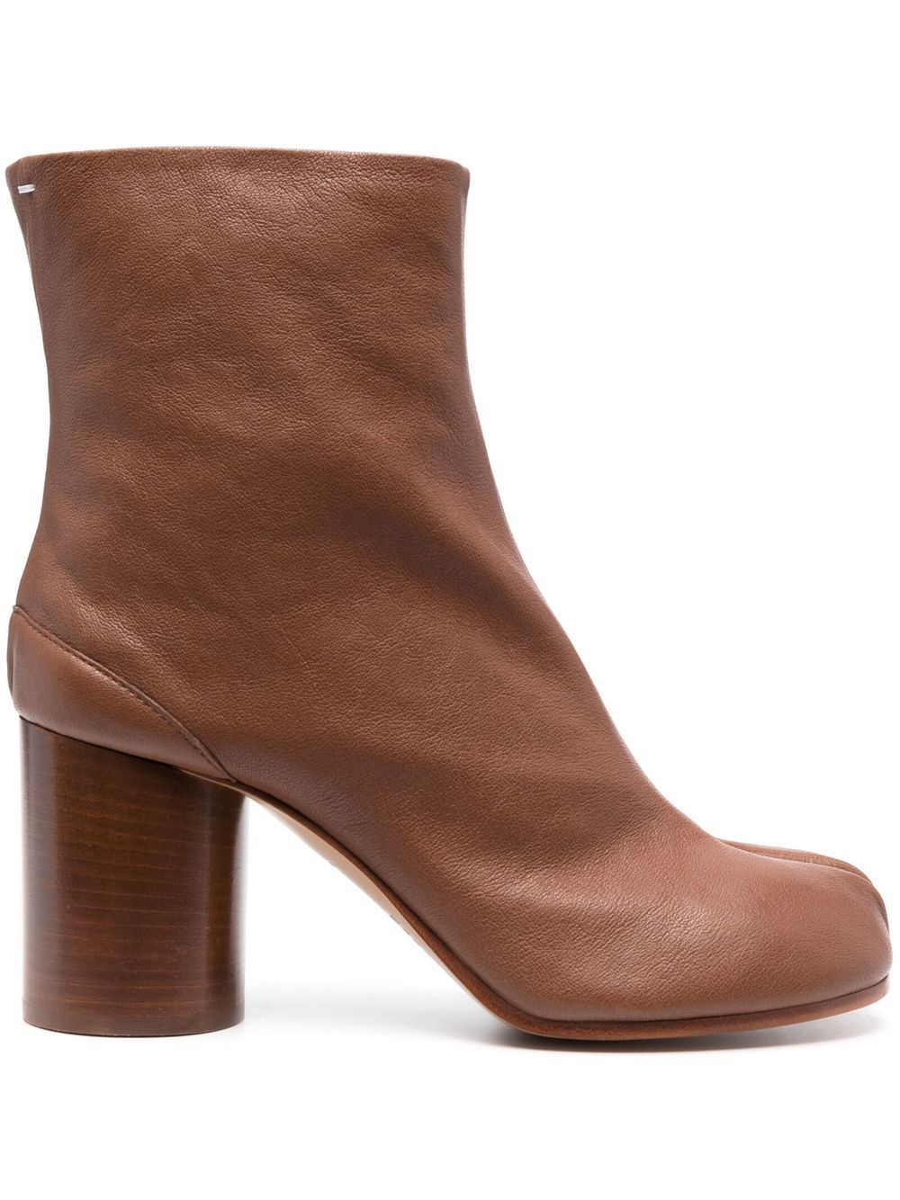 Maison Margiela Tabi 高跟及踝皮靴 - 褐色
